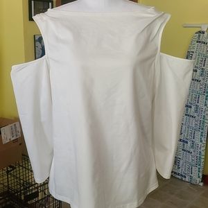 Unique Vintage cold shoulder top.